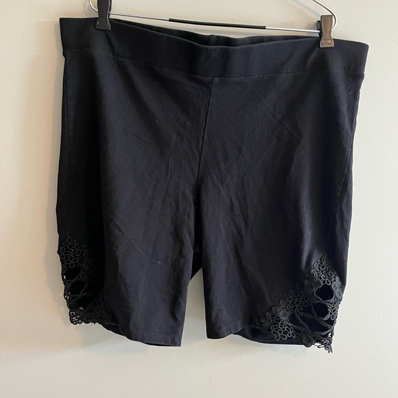 torrid Pants - Torrid black side lace biker shorts size 4X